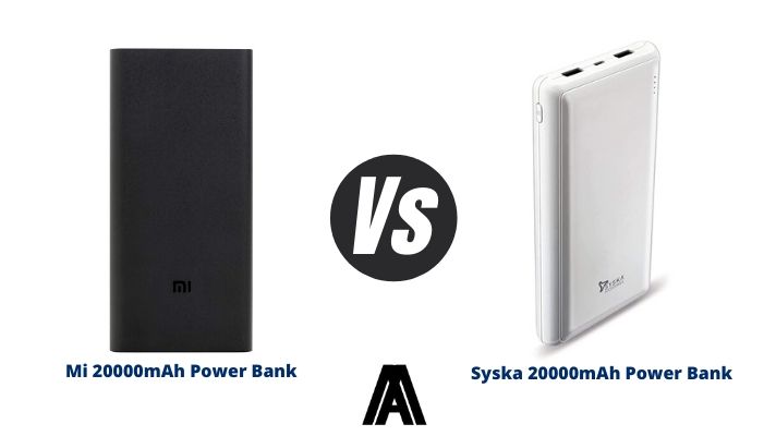 Mi 20000 power bank vs Syska 20000 power bank comparison