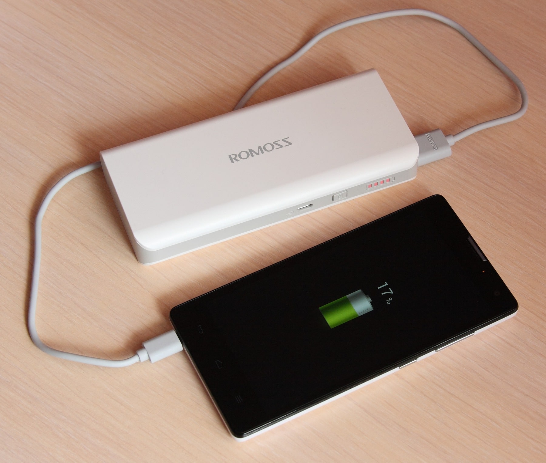 Power bank and smartphone